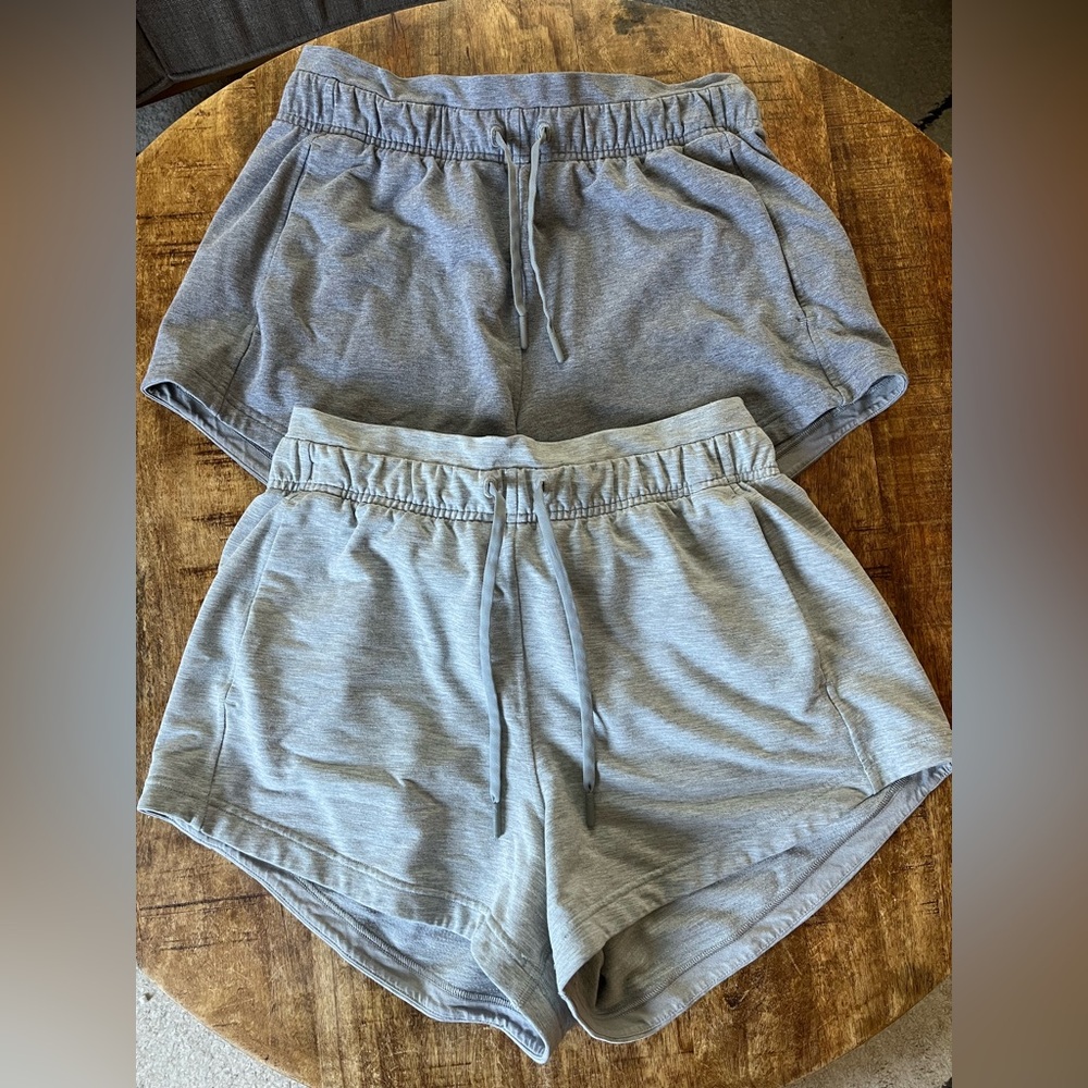Lululemon Inner Glow Short 3” Bundle - Medium and Light Grey - Size 6
